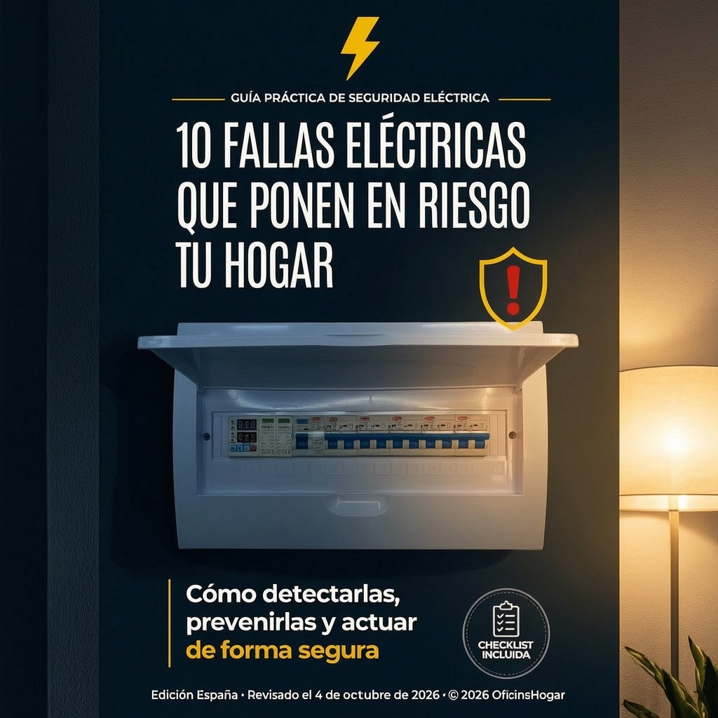 Portada de 10 fallas eléctricas que ponen en riesgo tu hogar, edición España de OficiosHogar